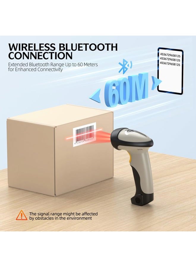 TEEMI Bluetooth Barcode Scanner with Optional Stand, 1d Laser Handheld Automatic Bar Code Reader for iPhone iPad Android Tablet PC, Mac OS X, Android, Windows 10 and iOS 14 (Stand Included) - Image 4