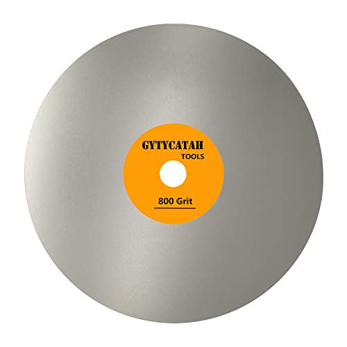 GYTYCATAH Diamond Flat Lap Disc, 6" x 1/2" Arbor 800 Grit, Diamond Coated Flat Lap Wheel for Gemstone Ceramics Stone Glass, Grinding Sanding Disc Lapping Polishing Disc - Image 1