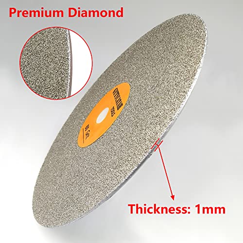 GYTYCATAH Diamond Flat Lap Disc, 6" x 1/2" Arbor 800 Grit, Diamond Coated Flat Lap Wheel for Gemstone Ceramics Stone Glass, Grinding Sanding Disc Lapping Polishing Disc - Image 3