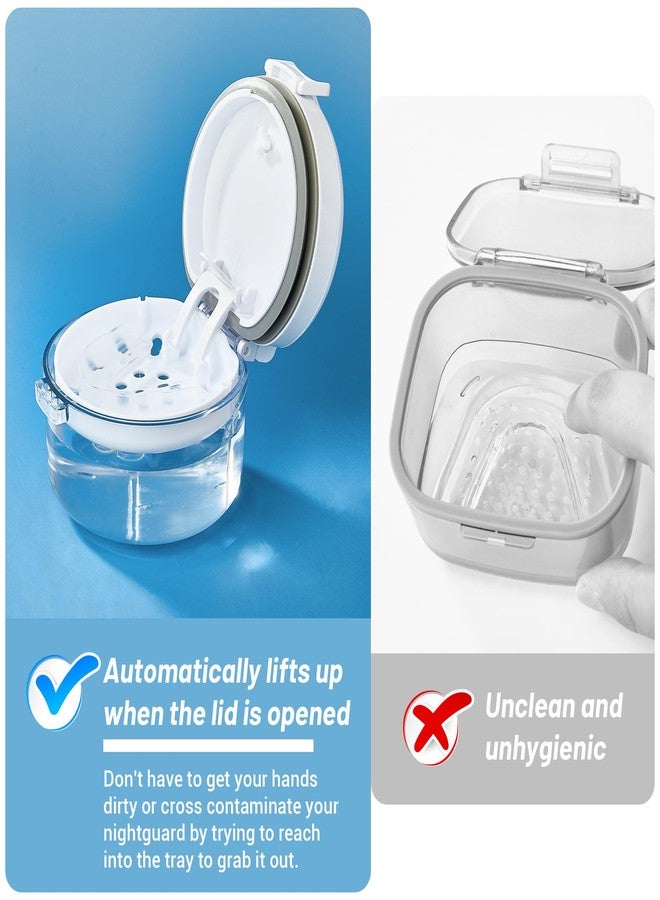 Esdallina 1 Pcs Automatic Rising Denture Bath Box Cup Complete Clean Care for Dentures Braces Cleaner Cup - Image 2