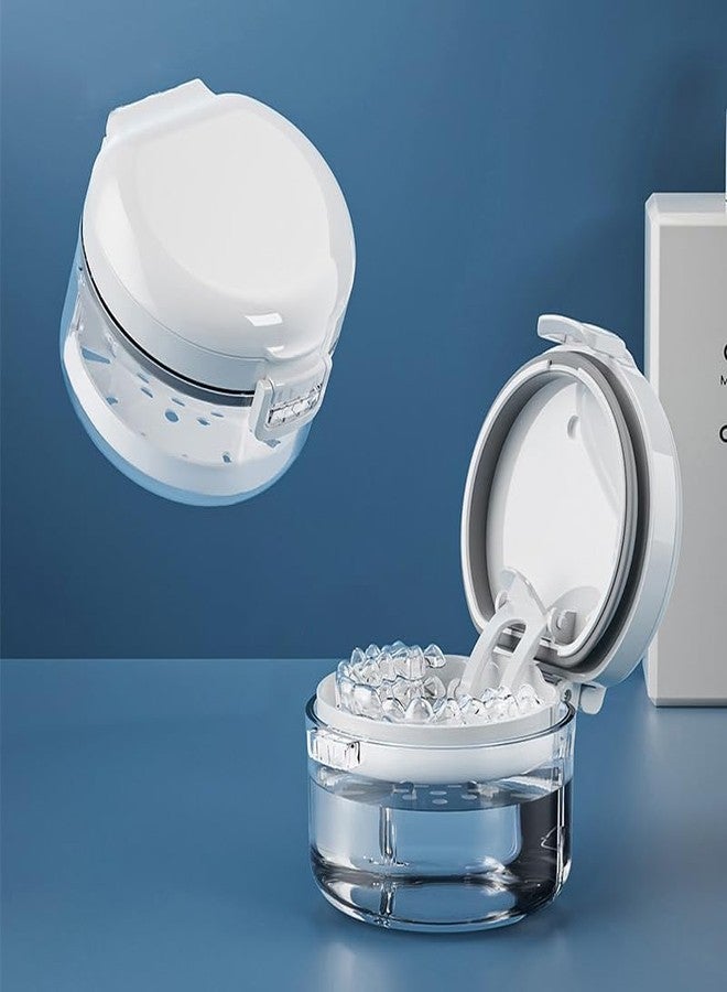Esdallina 1 Pcs Automatic Rising Denture Bath Box Cup Complete Clean Care for Dentures Braces Cleaner Cup - Image 1