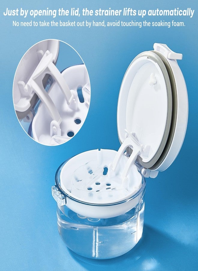 Esdallina 1 Pcs Automatic Rising Denture Bath Box Cup Complete Clean Care for Dentures Braces Cleaner Cup - Image 5