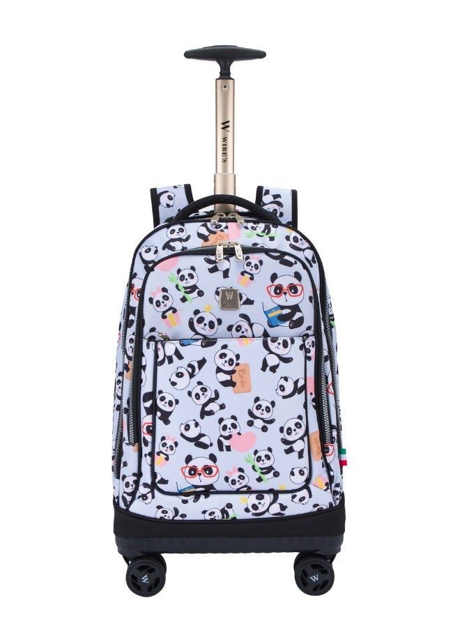 Wires 3 Piece Kids School Trolley Bag laptop compartment 4 Wheels With Lunch bag & Pencil Case  - Image 2