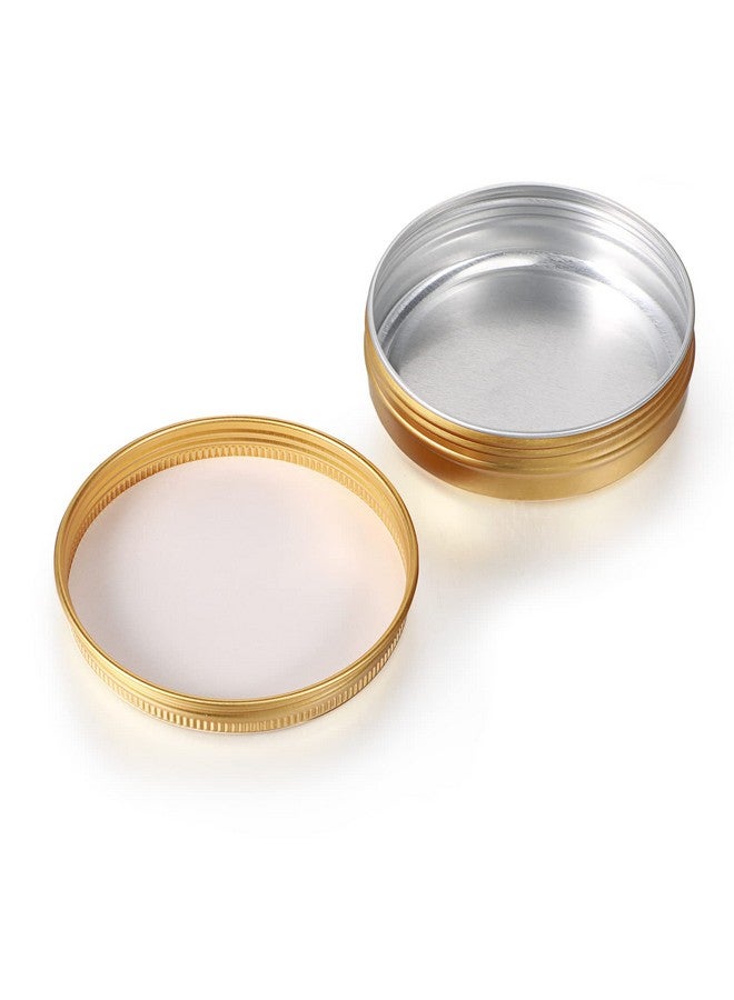 Patelai Patelai 2 oz 72 pcs Metal Round Tins Aluminum Tin Cans Salve Containers with Screw Lid 20 Sheets Stickers for Salve Spice Candies Balms Candles(Gold) - Image 4