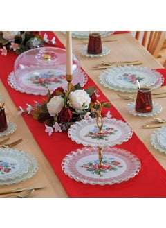 Glore Maudie Gold Gilded 6 Person 33 Piece Cake Tea Service Catering Set  - Image 1
