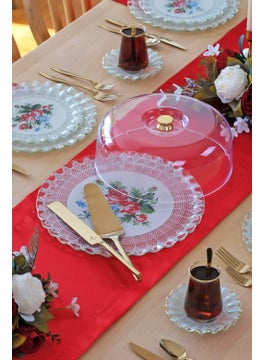 Glore Maudie Gold Gilded 6 Person 33 Piece Cake Tea Service Catering Set  - Image 4