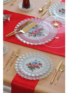 Glore Maudie Gold Gilded 6 Person 33 Piece Cake Tea Service Catering Set  - Image 3
