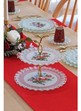 Glore Maudie Gold Gilded 6 Person 33 Piece Cake Tea Service Catering Set  - Image 2