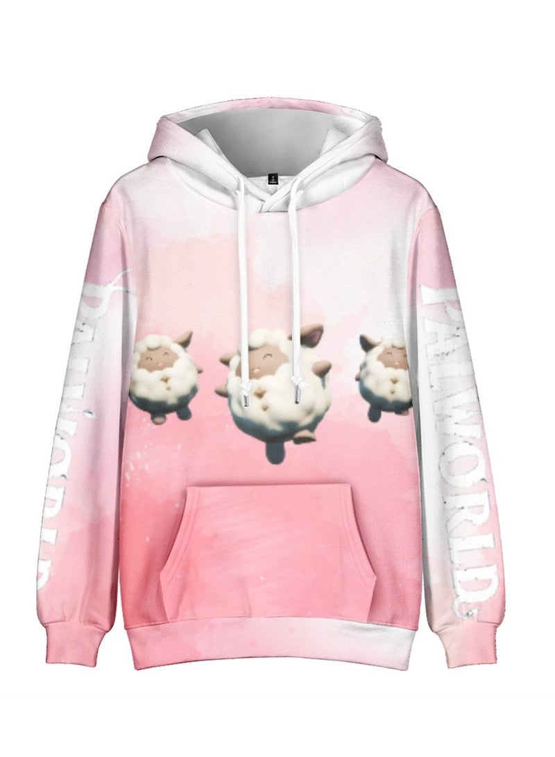 Palworld Phantom Beast Palu Animation Printed Hooded Sweatshirt for Adults and Children - Image 1