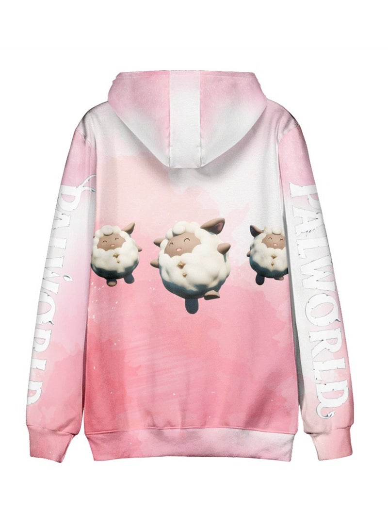 Palworld Phantom Beast Palu Animation Printed Hooded Sweatshirt for Adults and Children - Image 2
