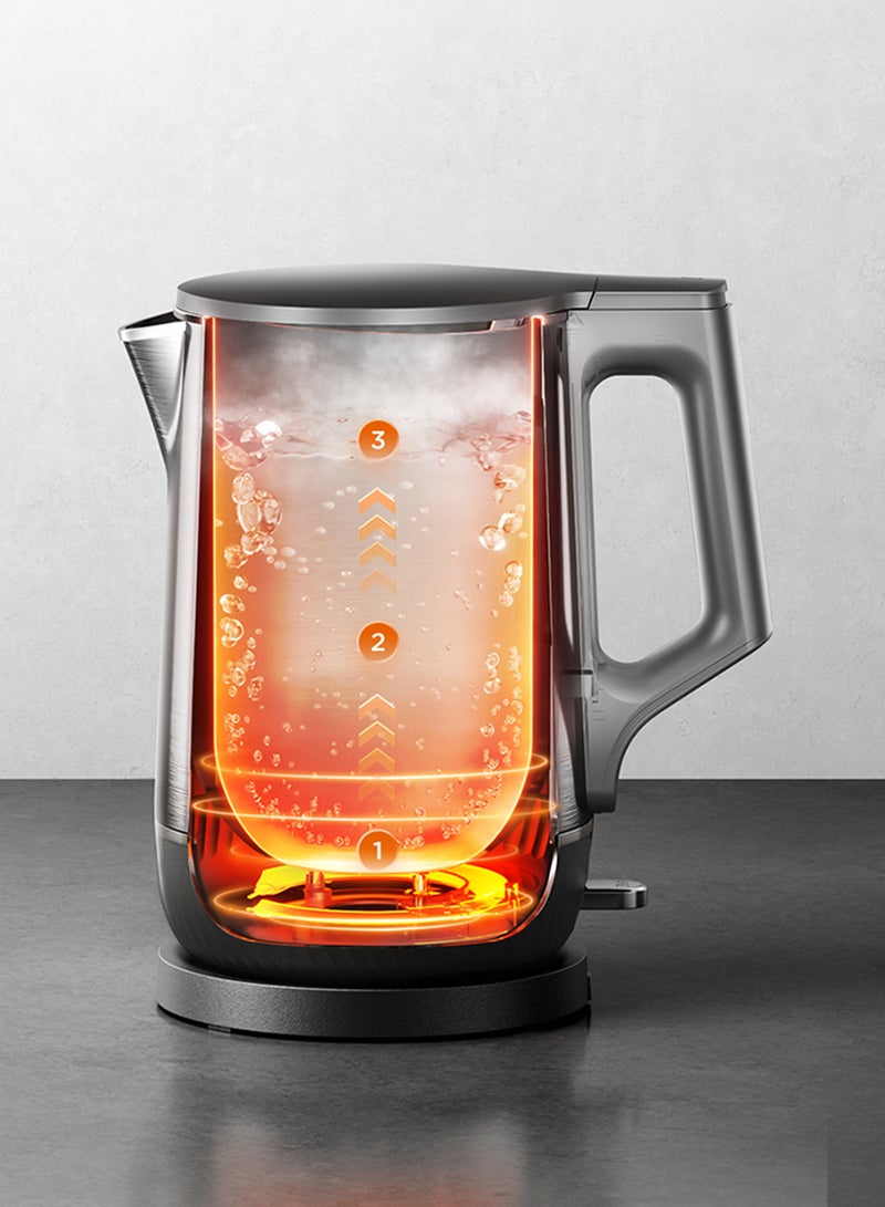 nutricook Stainless Steel Electric Kettle 1.7L, 1800W, Patented U-Shaped Rust Resistant Interior with 3-dimensional Fast Heating Technology, Surgical Grade Steel,2-Year Warranty 1.7 L 1800 W NC-USK501 Stainless Steel - Image 3