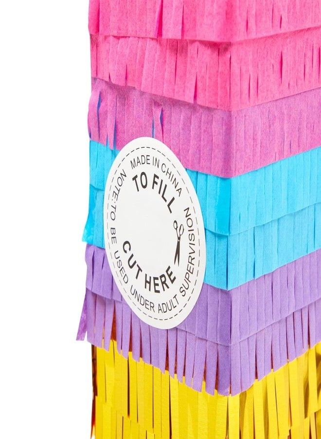 BLUE PANDA 1st Birthday Pinata - 16.5 x 11 x 3 In, Multicolor Corrugated Paper - Rainbow Pinata for 1st Birthday Decorations, Fiesta Party Decoration & Rainbow Party - Image 5