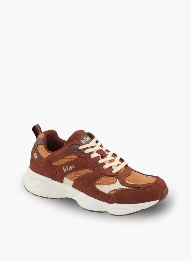 لي كوبر Men Textured Lace-Up Ankle Sneakers