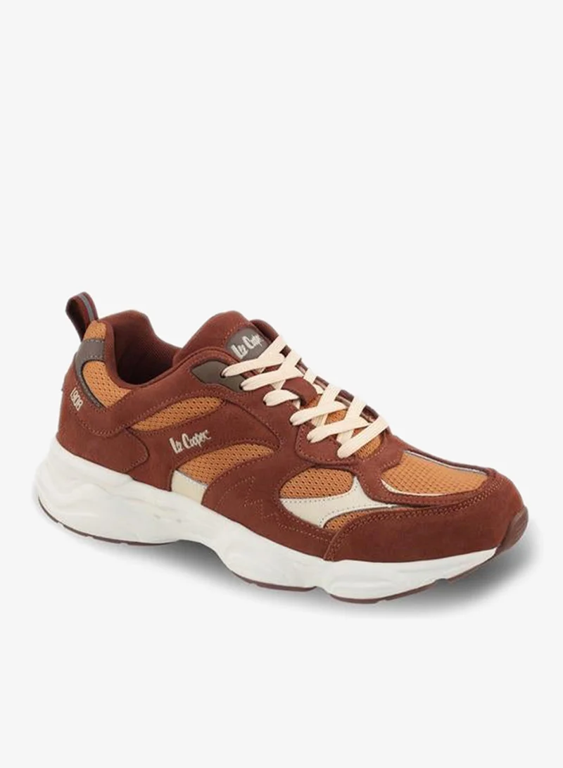 لي كوبر Men Textured Lace-Up Ankle Sneakers