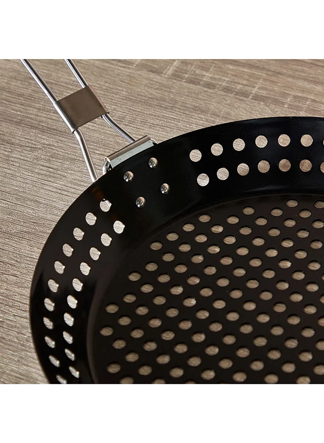Home Box BarbeQ Round Grill Skillet 33.5x6.5x30.5 cm
