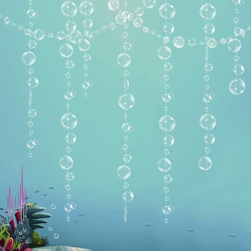 Decor365 Under The Sea Party Decorations Bubble Garland Backdrop Mermaid Birthday Party Decorations Ocean Theme Streamers Foil Fringe Curtain Pool Beach Theme Decor Bubbles Backdrop - Image 4