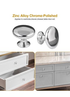 SYOSI Round Cabinet Knob Stainless Furniture Pull Handle, Simple & Sturdy, Knob Diameter: 25 mm, 4 Pack for Kitchen Cupboard Door, Bedroom Dresser Drawer, Bathroom Wardrobe Hardware  - Image 3
