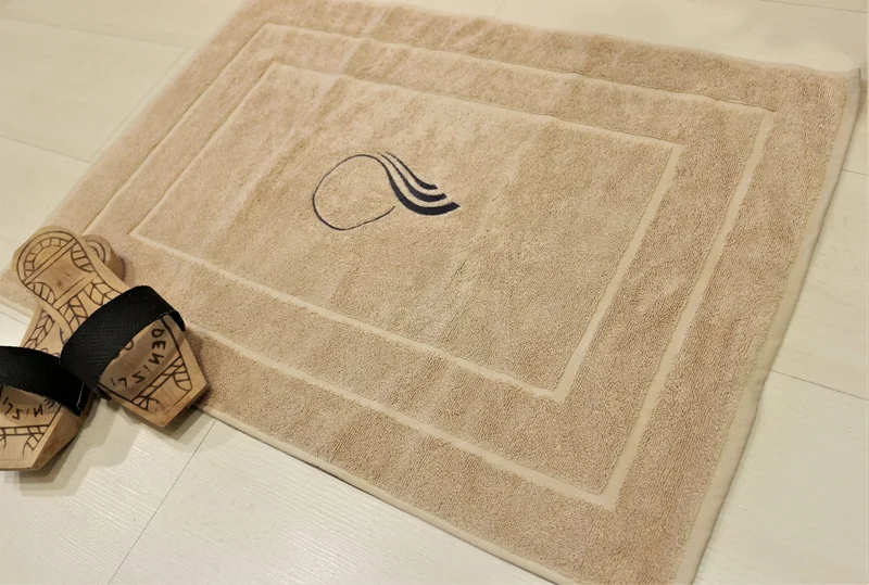 Ender Home 50x70 Doormat Light Brown Jacquard Embroidered Bathroom Foot Mat