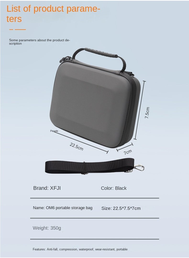 Generic - Suitable for DJI DJI OM6 storage bag Osmo Mobile 6 portable box Lingmou handheld gimbal OM6 stabilizer - Image 1