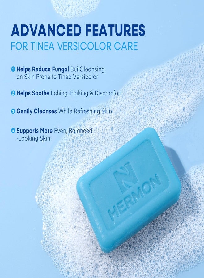 Hermon Tinea Versicolor Soap 2 Bars: Multi-Functional Clinically Proven for Tinea Versicolor, Athlete's Foot, Jock Itch, Ringworm - Fact Action, Soothes, Cleanses, and Restores Skin Health - Image 5