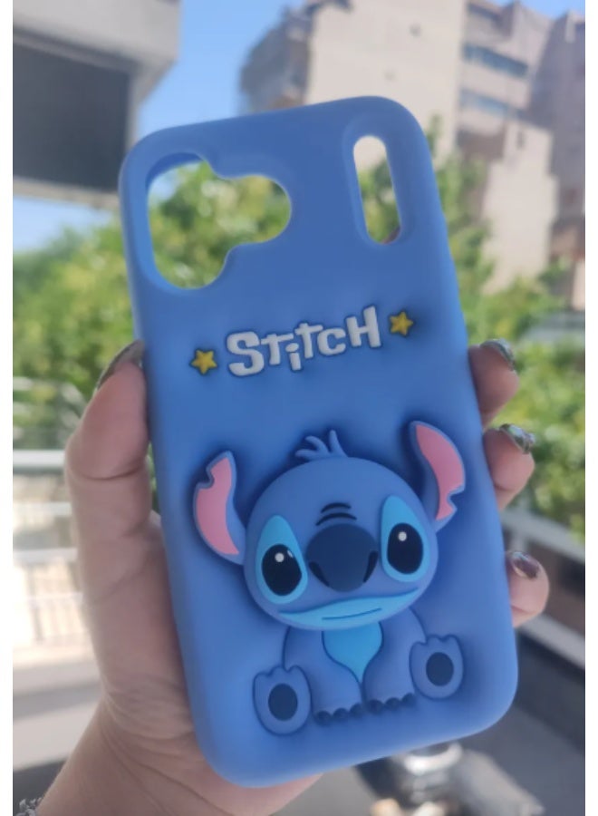 COVERSCART Stitch 3D Silicone Back Cover for Apple iPhone 17 Pro Soft Shockproof Protective Case - Blue - Image 2