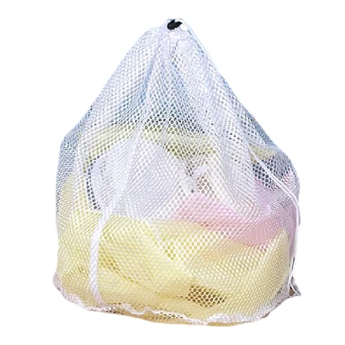 Heng happy Small Commercial Mesh Laundry Bag with Handle and Drawstring for Dormitory, Travelling, College,Apartment, Camping, RV, Machine Washable, Hanging Mesh Bag,20×17inc - Image 3