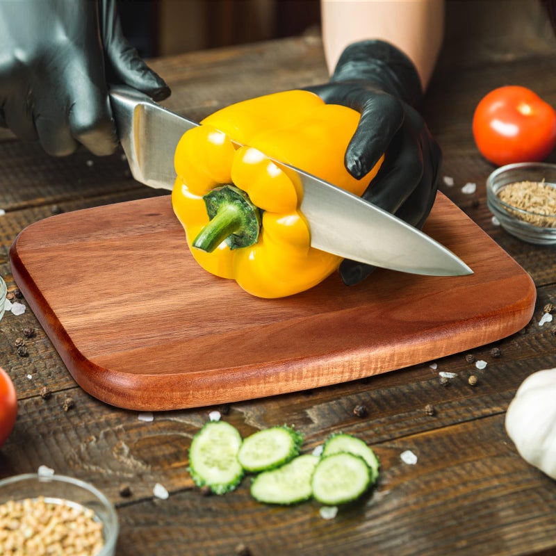 Gtencemen Small Acacia Wood Cutting Boards for Kitchen with Hanging â€“ Mini Wooden Cutting Board for Vegetables, Fruit, Bread, Meat - BPA Free, 9" x 6.5" - Image 4
