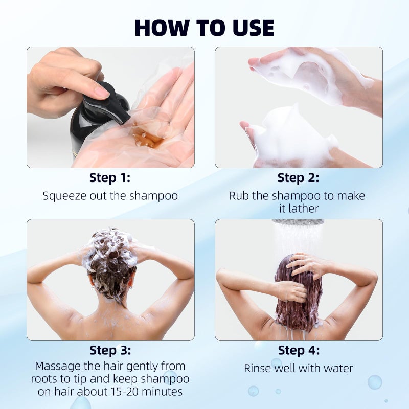 Ivnil Brown Hair Dye Shampoo Gray Hair Coverage Champu Con Tinte Para Canas Hair Color Herbal 3 in 1 Men and Women,Instant Coloring in Minutes (Brown color) - Image 3
