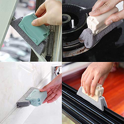 pufans Groove Gap Cloth Window Door Track Multifunctional Cleaning Brush Color: Beige/Gray/Blue (Random Color Matching)3PCS - Image 2