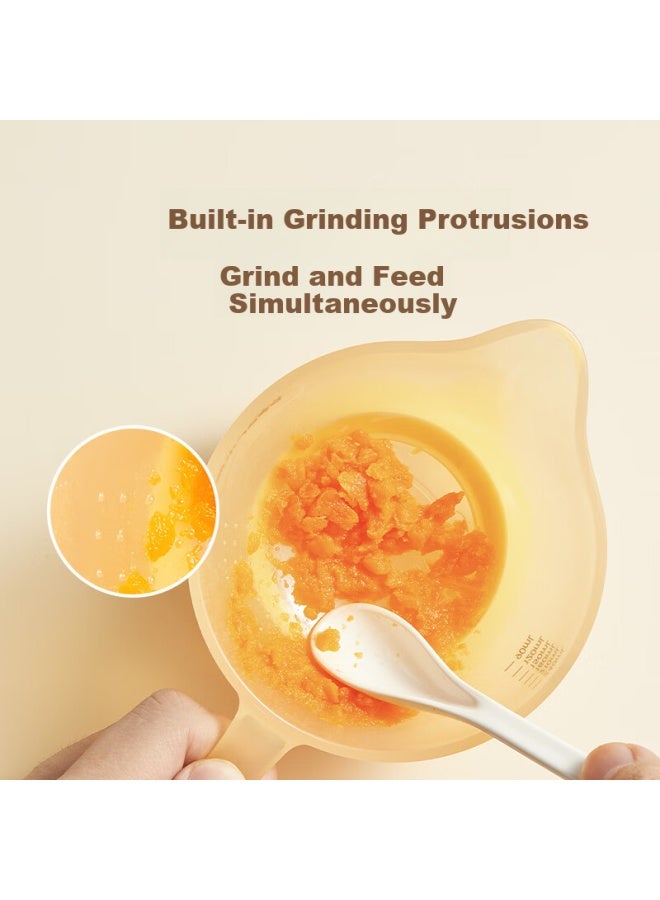 Bear Baby Food Bowl Infant Special Newborn Feeding Water Learning Eating Training Grinding Bowl er Anti-fall Anti-scald - Image 2