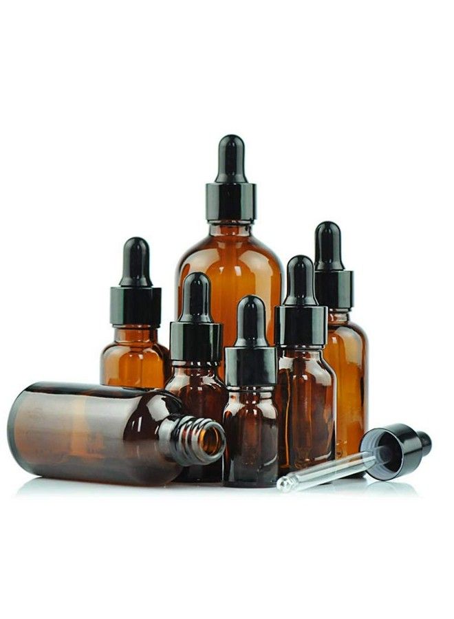 XINGZI 3 قطع 100 مل/3.4 أونصة زجاجات قطارة فارغة قابلة لإعادة التعبئة من الزجاج الكهرماني مع رأس مطاطي وقطارة داخلية حاويات للزيوت العطرية وقوارير عينات مستحضرات التجميل وموزعات لتخزين زيت التدليك العطري - Image 4