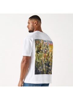 Iconic Iconic Floral Print T-shirt with Short Sleeves and Crew Neck  - Image 1