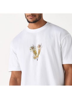 Iconic Iconic Floral Print T-shirt with Short Sleeves and Crew Neck  - Image 4