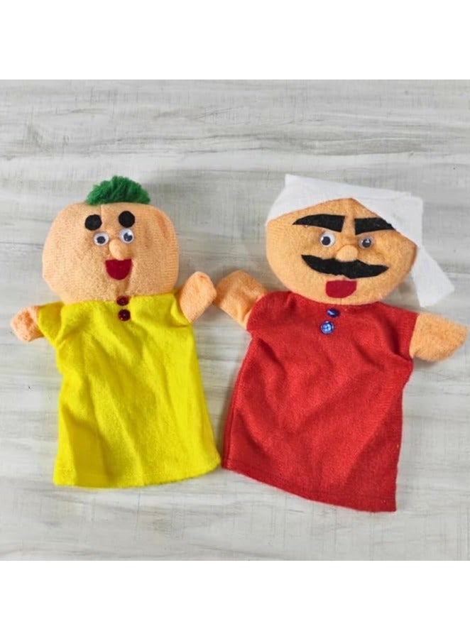 Hand Puppets for Kids Storytelling, Puppet for Theater, Puppet for School, Teaching Speech with Different Characters, Made of High Quality Materials (Man and Son) - Image 2