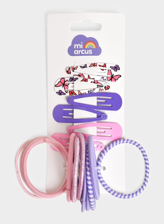 Mi Arcus Multi-coloured Hair Rubber Band and Tic Tac Pins for Girls (Set of 20) - Image 2