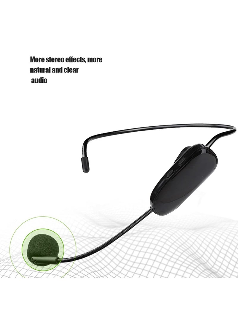 UHF Headset Wireless MicroPhone - Black - Image 2