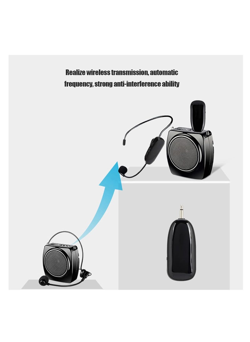 UHF Headset Wireless MicroPhone - Black - Image 3