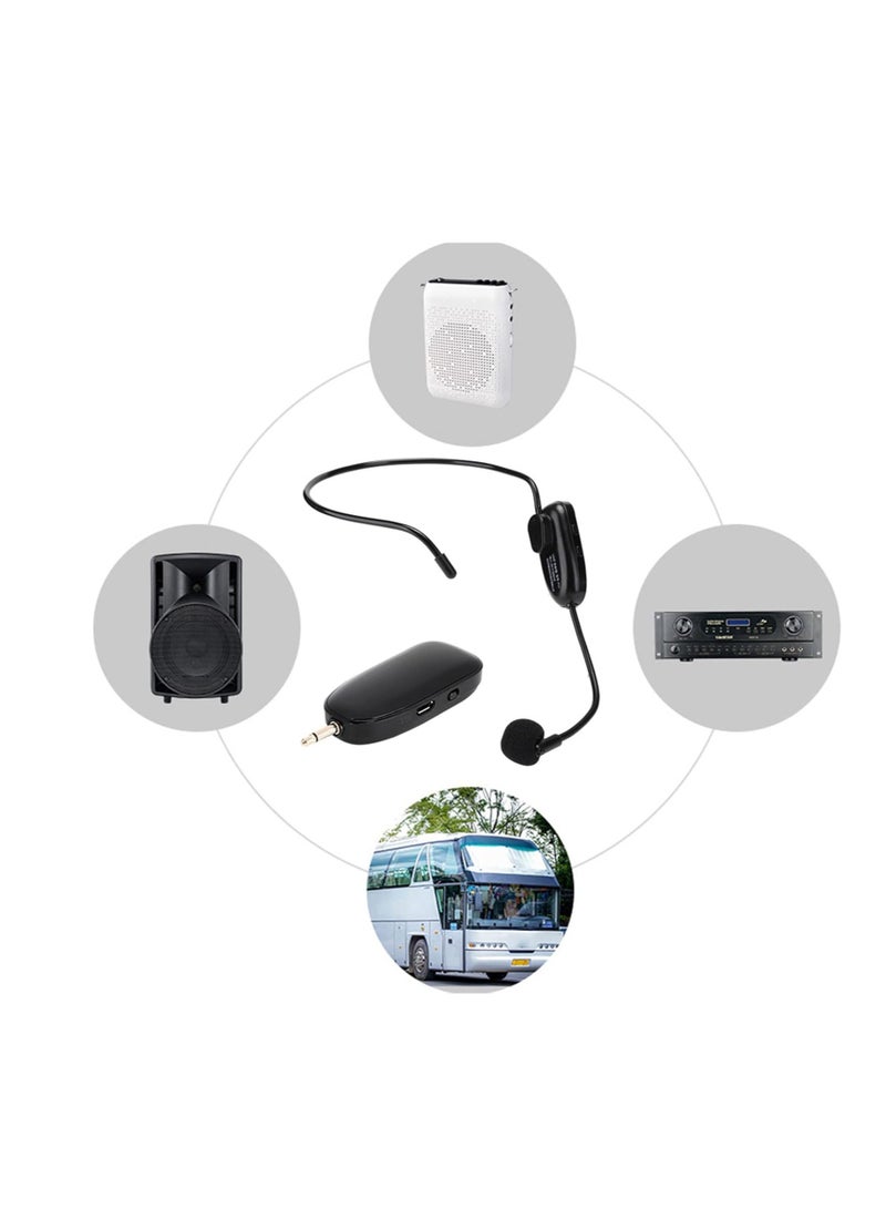 UHF Headset Wireless MicroPhone - Black - Image 5