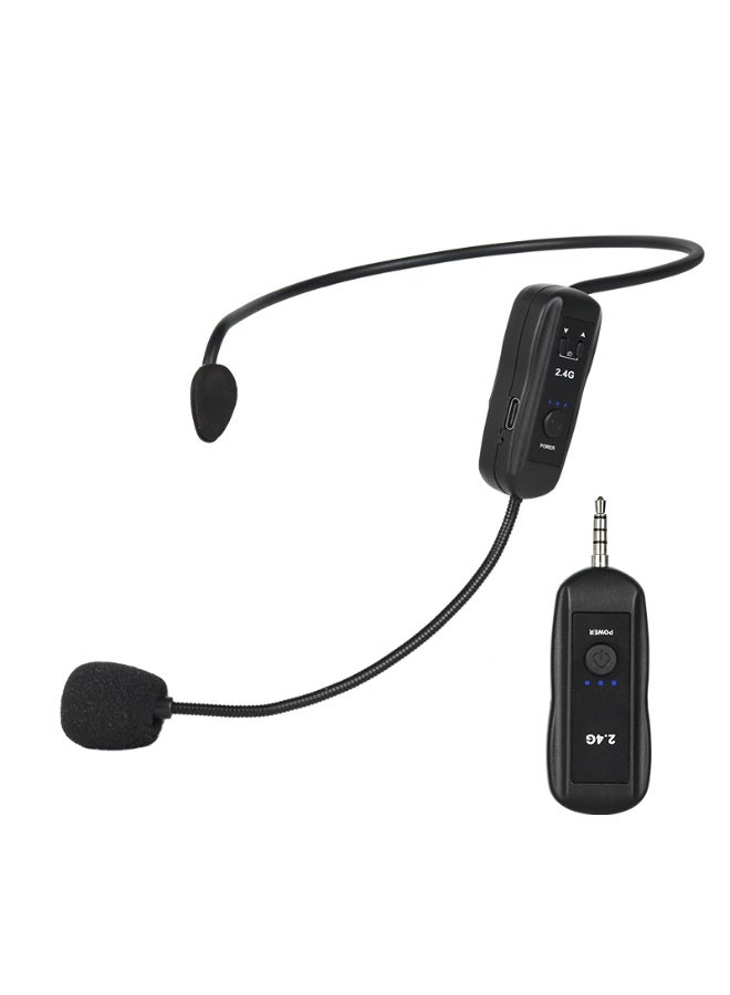 ميكروفون لاسلكي لسماعة الرأس من UHF- أسود - Image 1