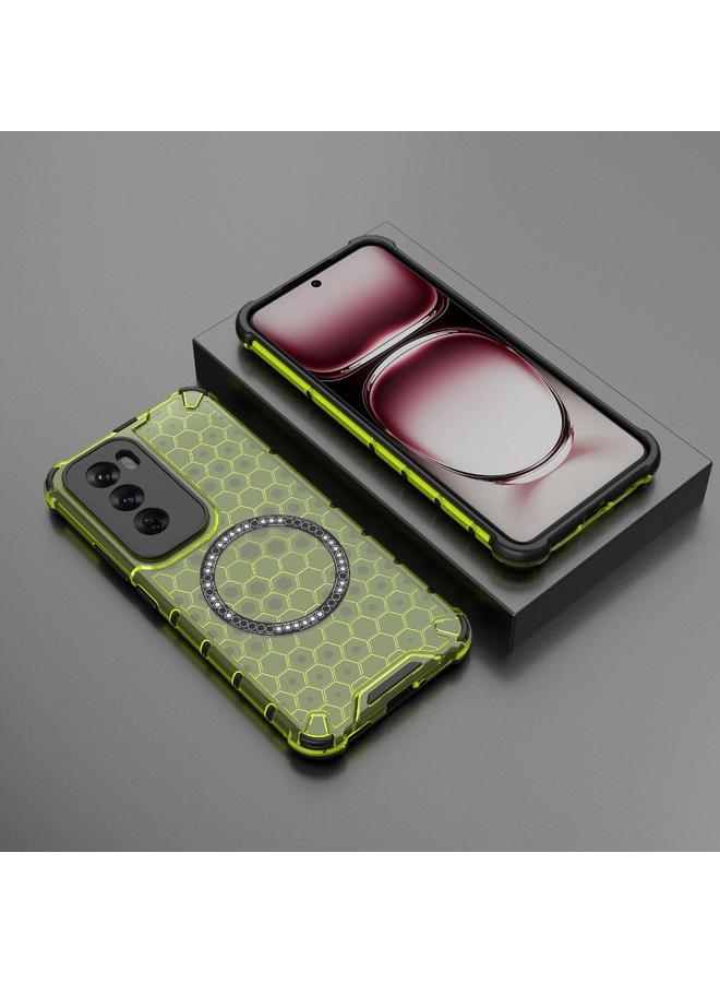 S-TOP Case For OPPO Reno12 Pro Global Honeycomb Magnetic Ring Shockproof Phone Case - Image 2