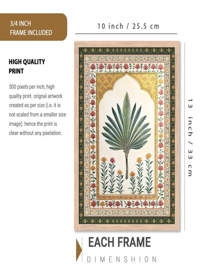 HOTHOUSE Pichwai Art Painting for Wall Decoration | Wall Poster With frames | Traditional Indian Wall Art Madhubani Paintings for Living Room | Framed Wall Painting for Home Room Bedroom Office Wall Décor Wall Paintings For Home Decoration | Indian Wall Art Home Decor Frames | set of 2 (Traditional 3, 10x13 inch, Framed) - Image 3