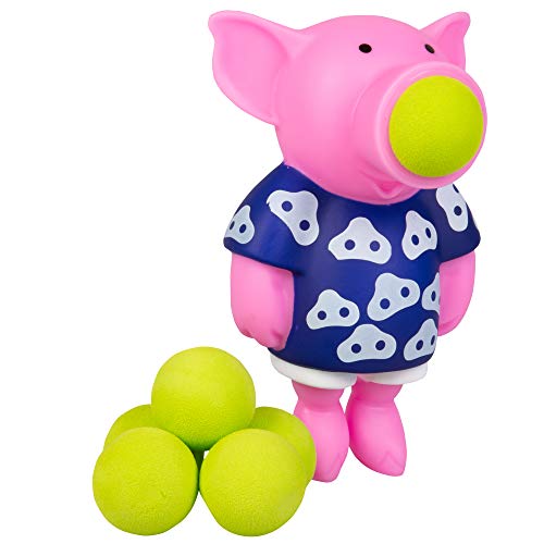 Hog Wild Pig Ball Popper Toy Includes 4 Soft Foam Balls Squeeze to Pop Air Powered Balls Up to 20 Feet Launcher Safe for IndoorOutdoor Play Party Favor Gift for Kids Girls Boys Ages 5 - Image 1