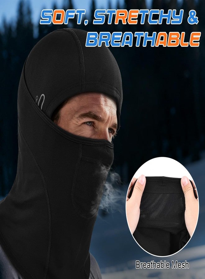 Ryaco Balaclava Ski Mask,Soft Windproof Breathable Face Mask Cover for Men Women, Cold Weather Gear for Cycling, Motorcycling & Other Outdoor Sports, Stretch Fit, Black - Image 2