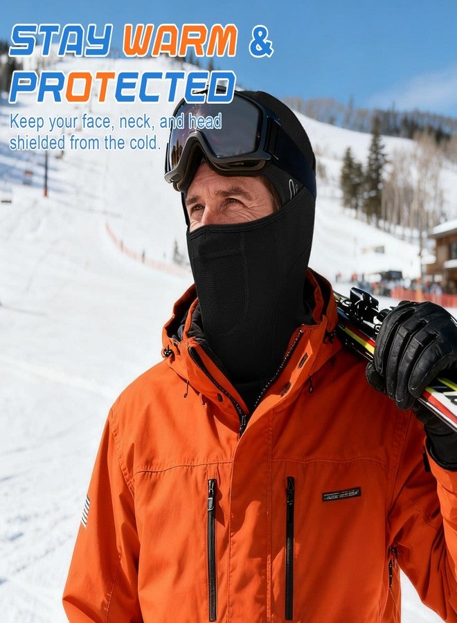 Ryaco Balaclava Ski Mask,Soft Windproof Breathable Face Mask Cover for Men Women, Cold Weather Gear for Cycling, Motorcycling & Other Outdoor Sports, Stretch Fit, Black - Image 4