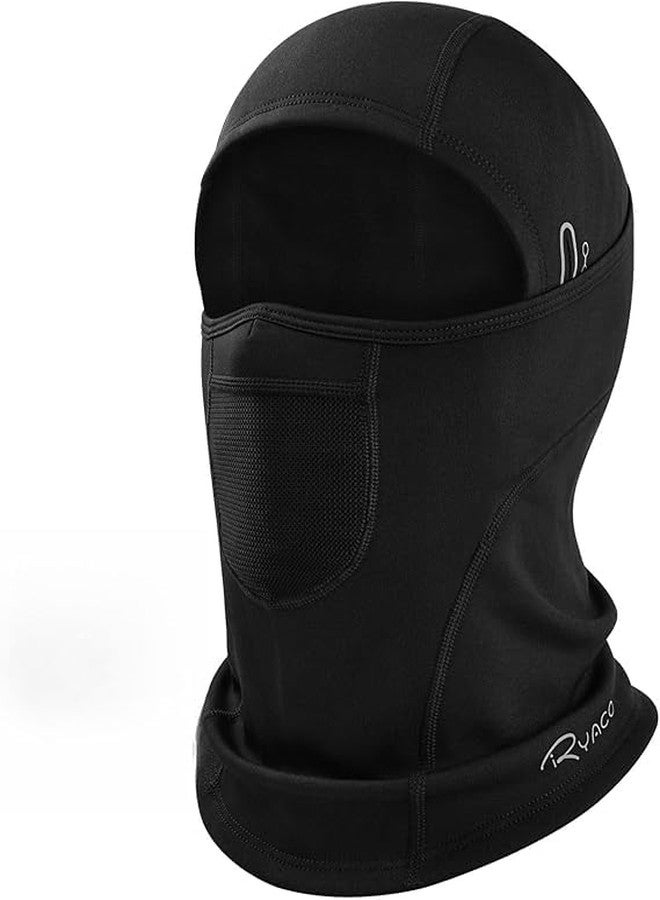 Ryaco Balaclava Ski Mask,Soft Windproof Breathable Face Mask Cover for Men Women, Cold Weather Gear for Cycling, Motorcycling & Other Outdoor Sports, Stretch Fit, Black - Image 1