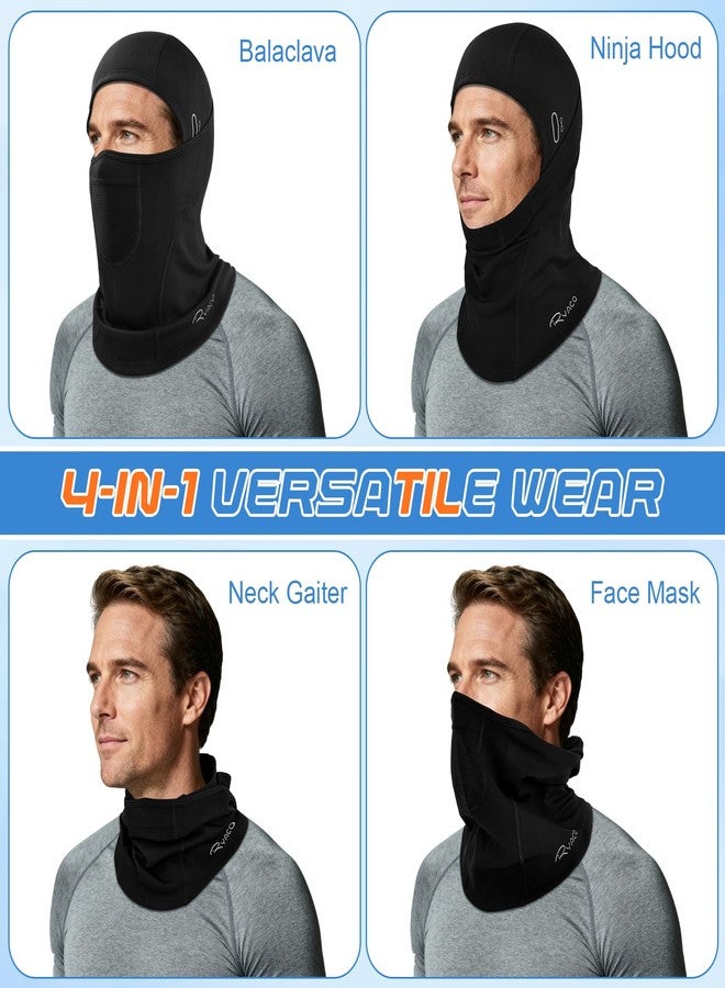 Ryaco Balaclava Ski Mask,Soft Windproof Breathable Face Mask Cover for Men Women, Cold Weather Gear for Cycling, Motorcycling & Other Outdoor Sports, Stretch Fit, Black - Image 5