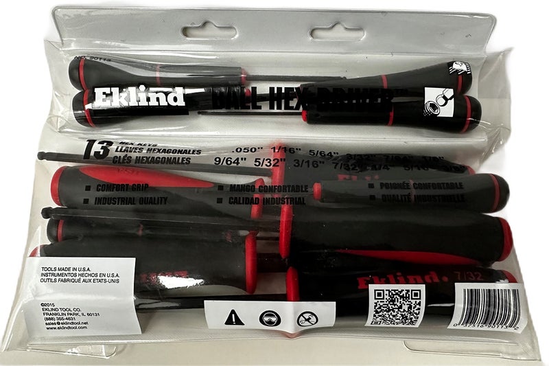 Eklind Tool مجموعة مفكات ألين كروية هكس من إكليند 90113، 13 قطعة - Image 2