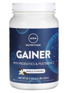MRM Nutrition Gainer with Probiotics & Postbiotics Vanilla 3.3 lb (1512 g) 
