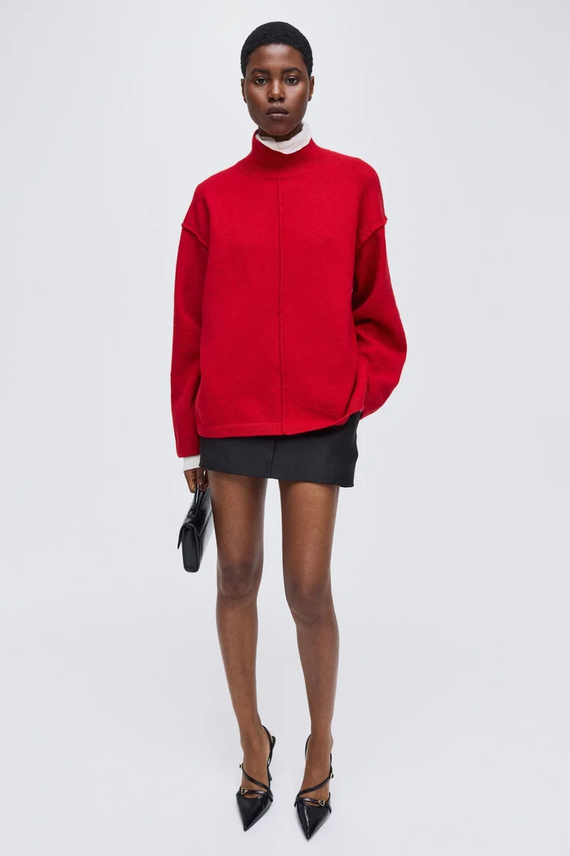 H&M Seam-detail turtleneck jumper