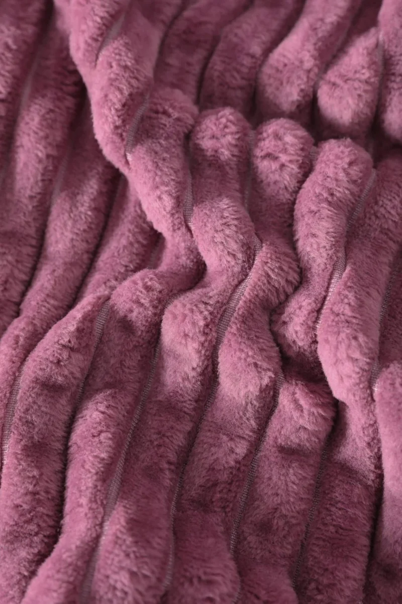 فافورا Modern Line 2 Piece Blanket Set - Purple